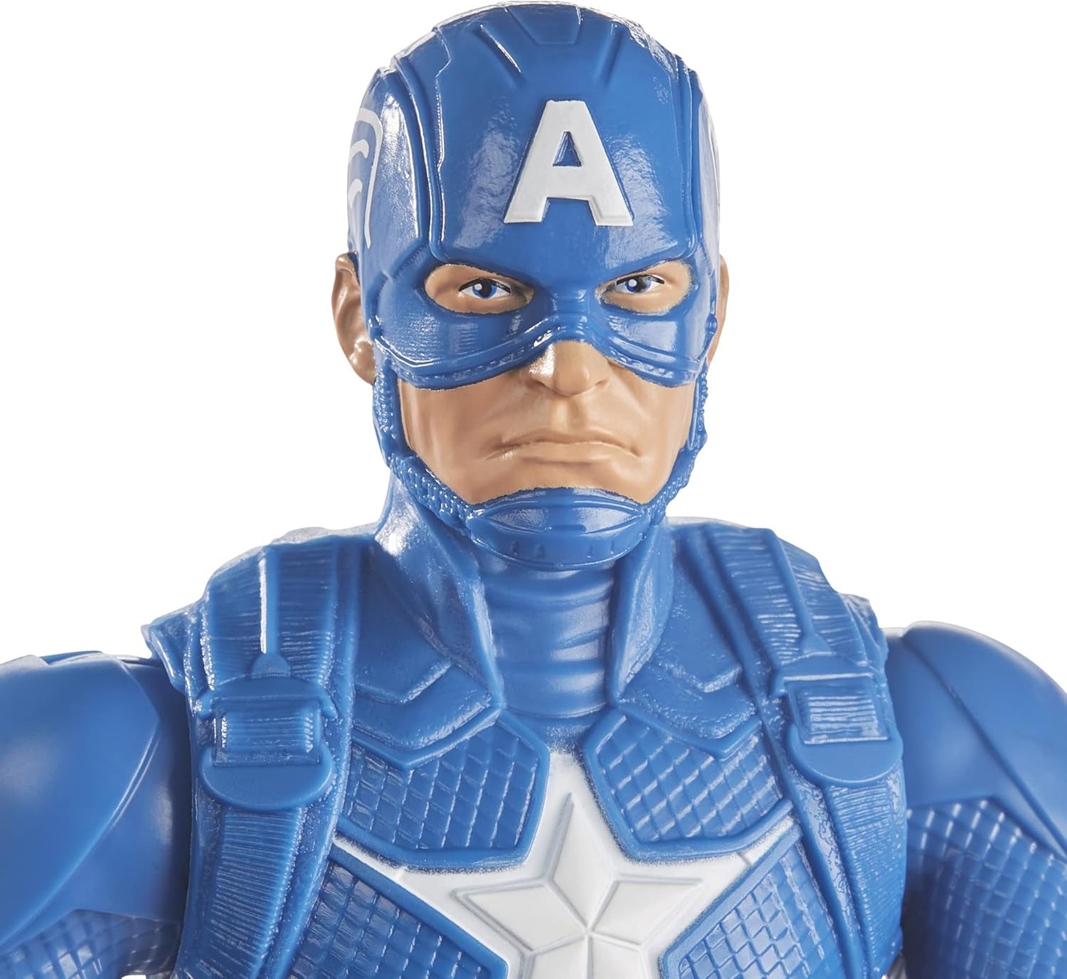 Marvel Avengers Titan Hero Series Blast Gear Figurine d'action Captain America 30 cm Grand jouet pour 4 ans et plus Figurines d'action bleues Naty Shop