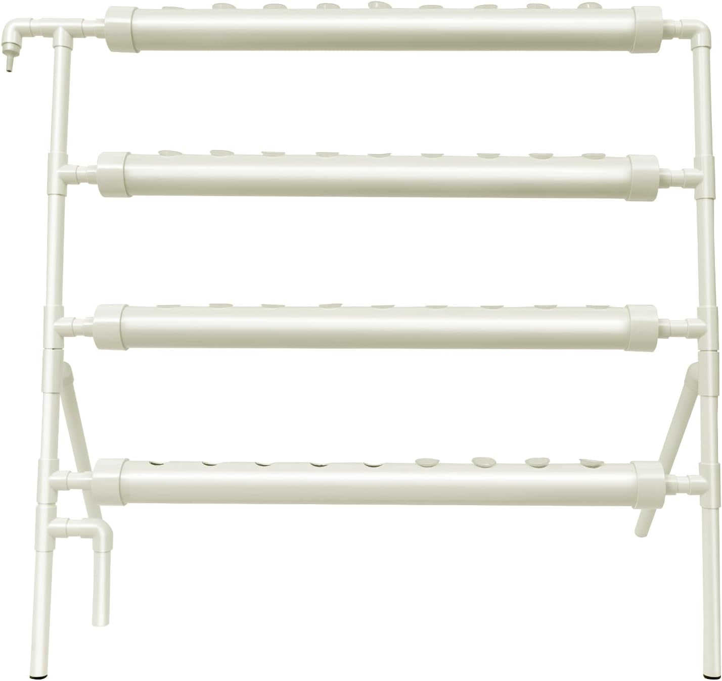 Système hydroponique, kit de culture hydroponique en tour, support de jardinière à 4 niveaux avec 36 trous de plantation, systèmes de culture de plantes sans sol pour jardin, bureau et autres espaces intérieurs et extérieurs