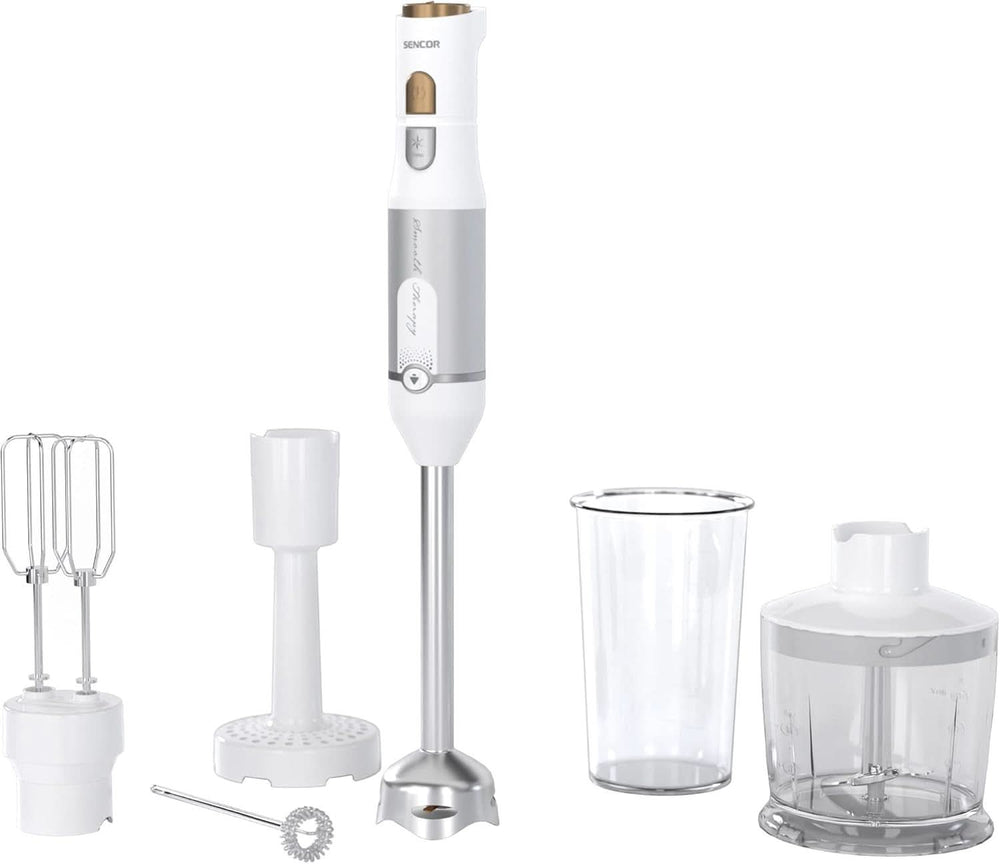 Sencor Multifunktionaler Standmixer, Ultra-Leistungsstark, 6 in 1, 1200 W, Mit Double-Schneebesen, Zerkleinerer & Mousseur, Kartoffelstampfer, Quadblade-Klingen Aus Titan, Stufenlose Bucatarie Naty Shop