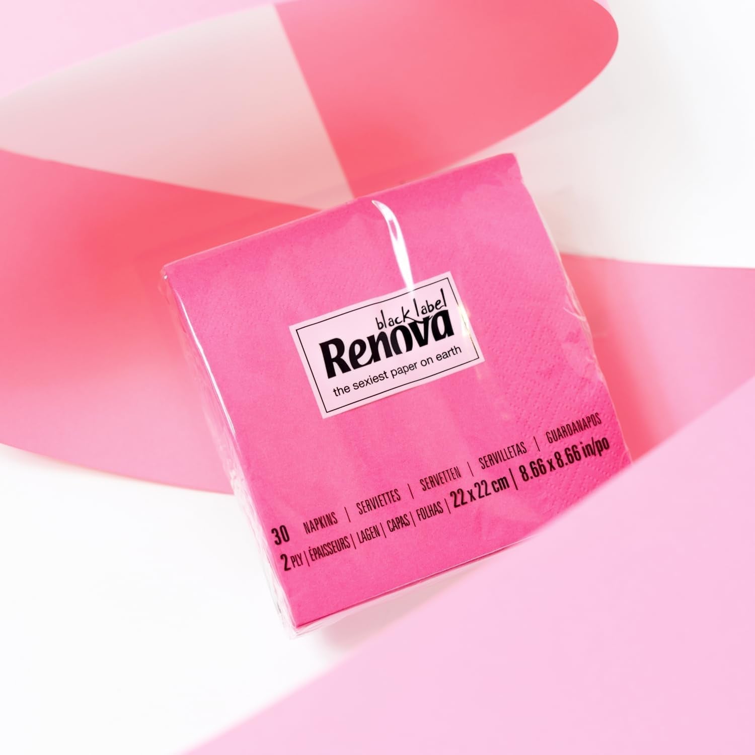 Serviettes à cocktail Renova, fuchsia, 30 serviettes