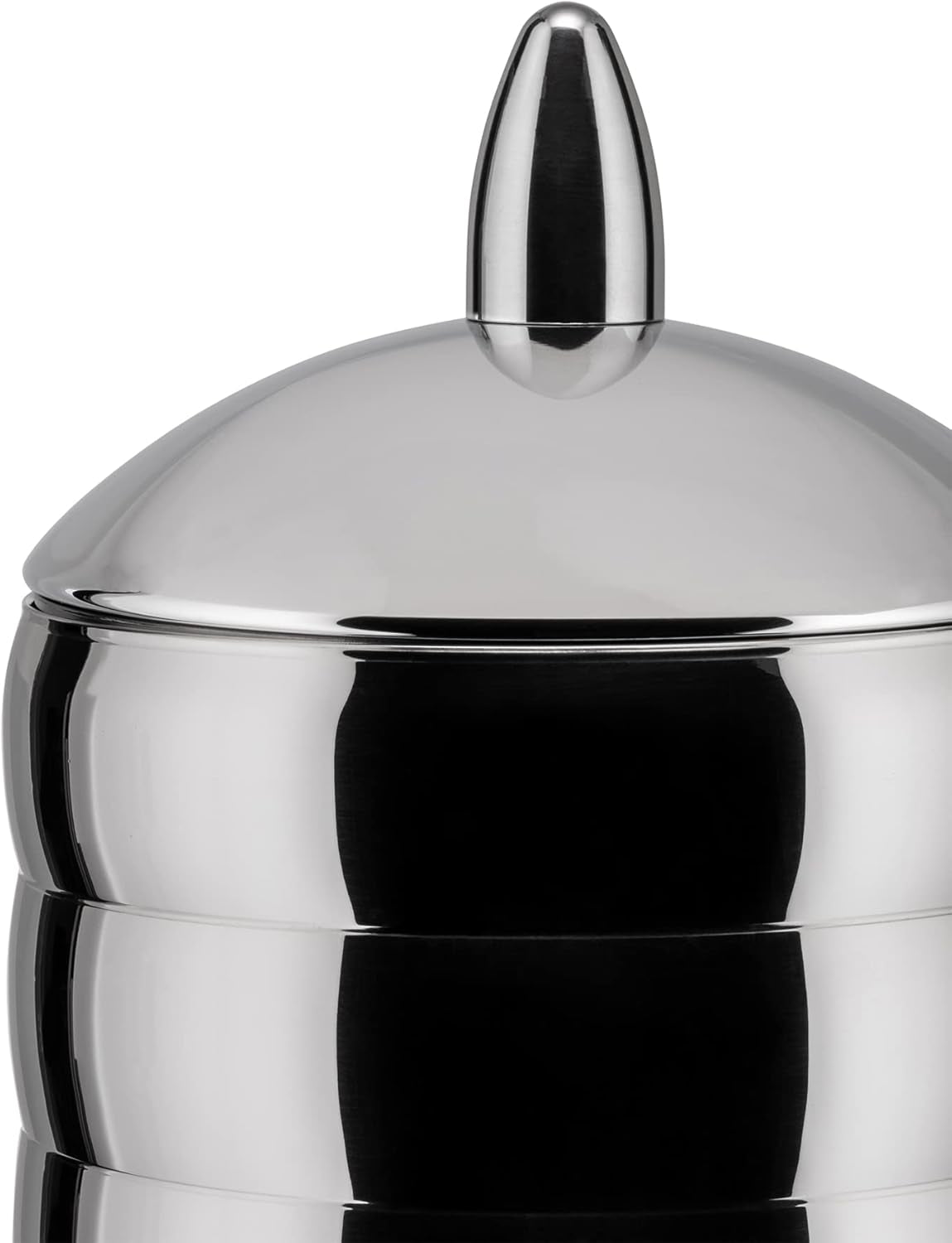Alessi Kalistò 2 CB02 - Pot de cuisine en acier inoxydable 18/10 avec bouton en aluminium, 114 cl, argent Boîtes de conservation alimentaire Naty Shop