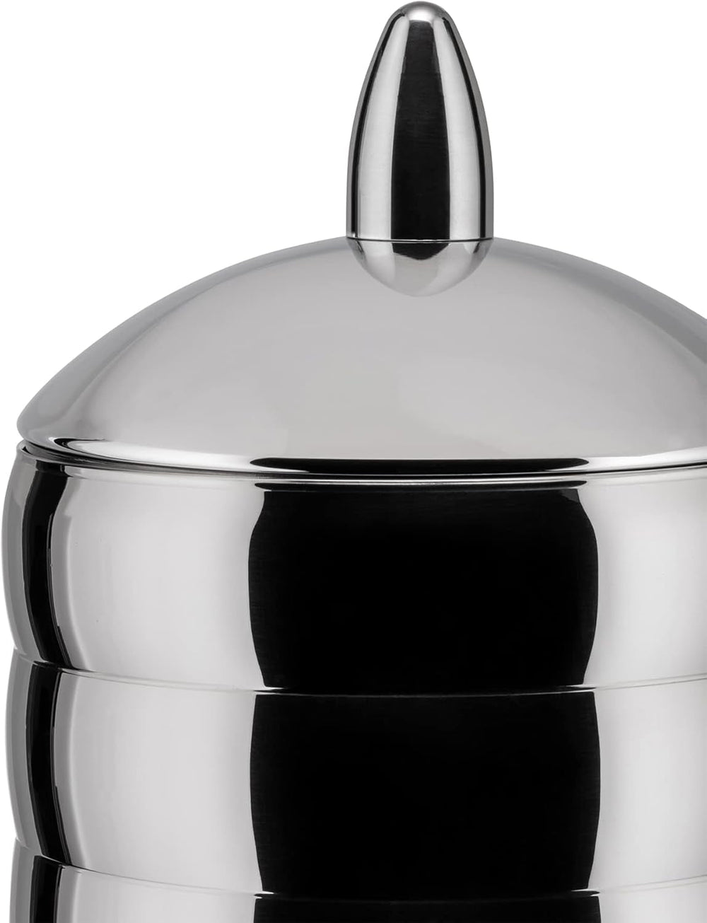 Alessi Kalistò 2 CB02 - Pot de cuisine en acier inoxydable 18/10 avec bouton en aluminium, 114 cl, argent Boîtes de conservation alimentaire Naty Shop