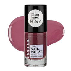 Benecos 20-Free vernis à ongles végétalien, teinte prune douce - vernis à ongles aux herbes - séchage rapide et longue durée - perméable à l'eau - enrichi en biotine - 5 ml