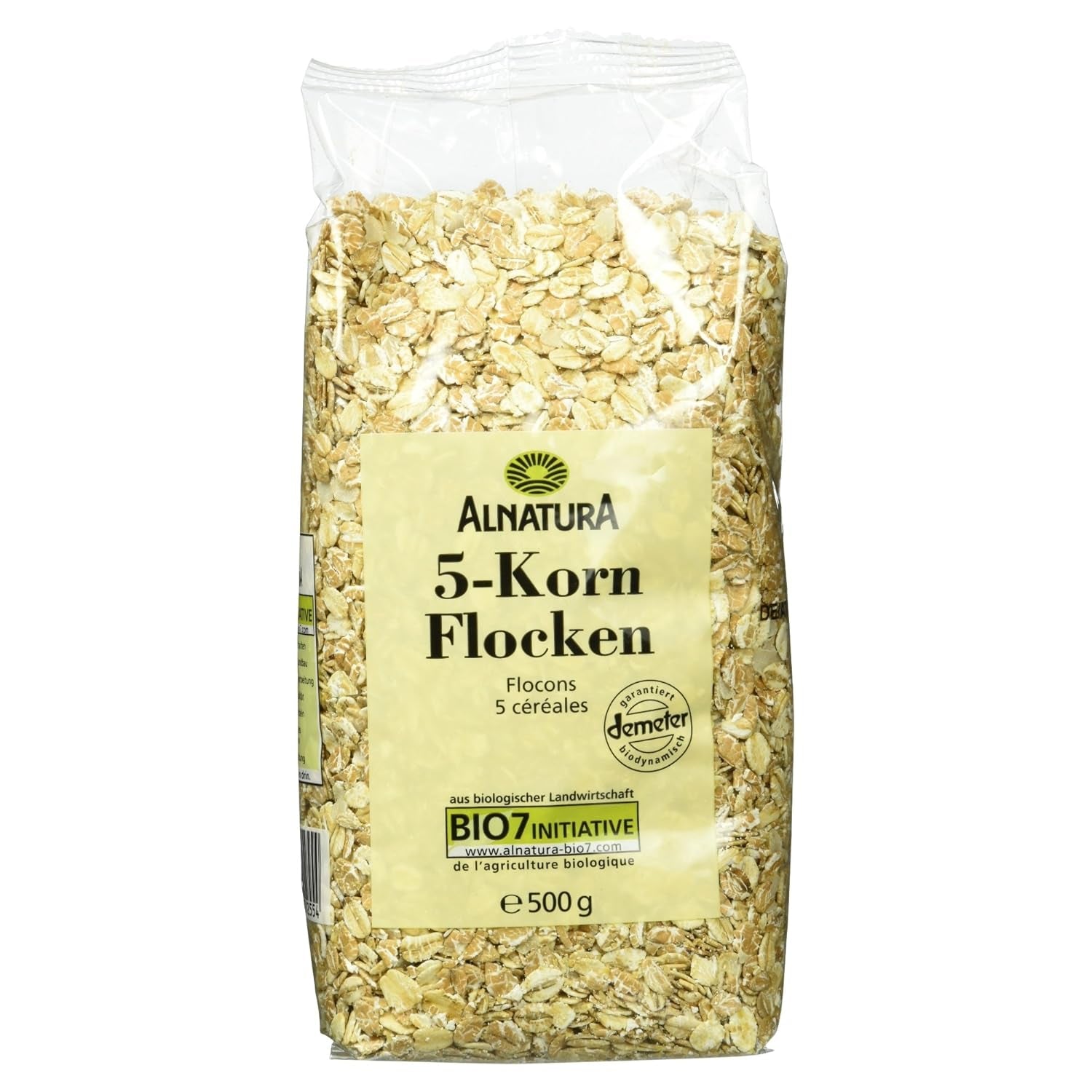 Flocons bio de 5 céréales, 500 g