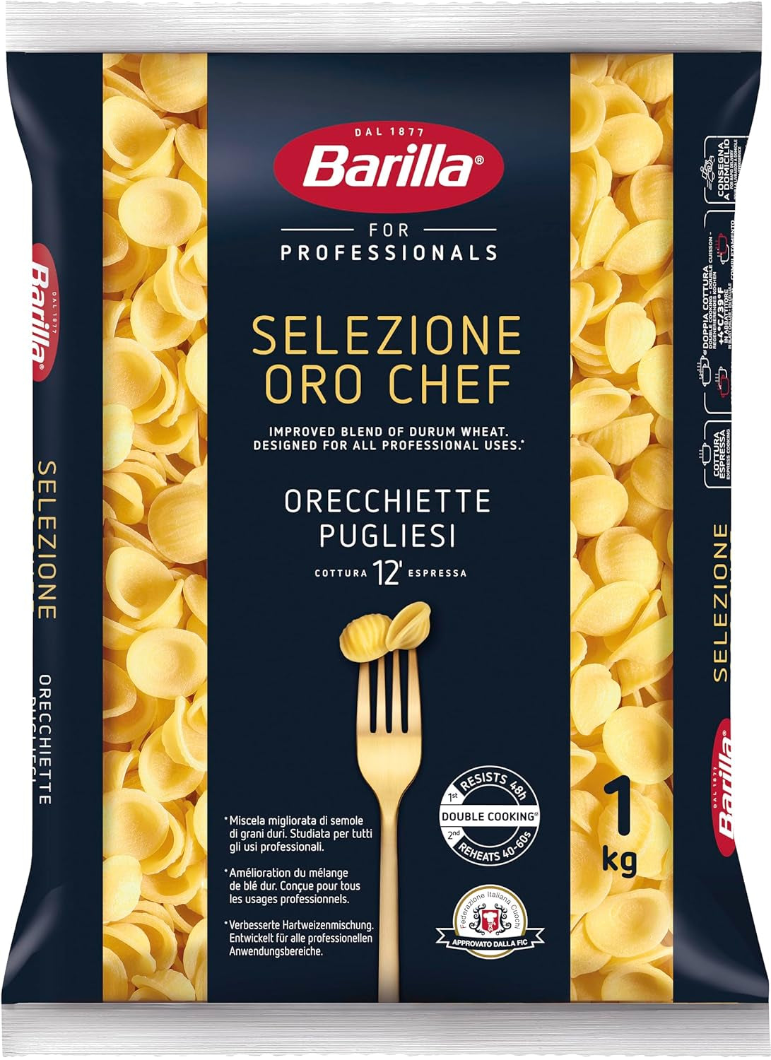 Barilla Selezione Oro Chef Orecchiette Pugliesi, paquet de 9 (9 x 1kg)