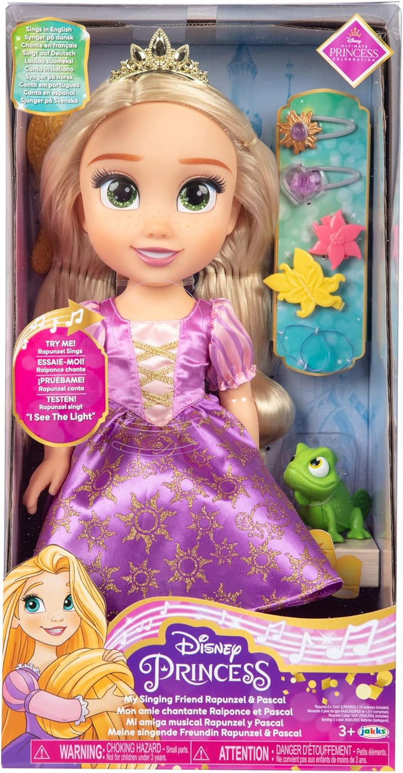 Poupée chantante Disney Princess Raiponce de 35 cm, chante « I See The Light », comprend des accessoires pour plus de plaisir, parfaite pour les filles de 3 ans et plus, violet