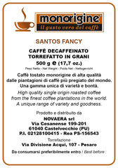 Café en grains Santos Fancy, décaféiné, 500g - Café