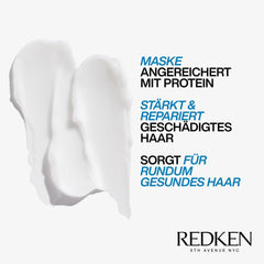 Redken Masque capillaire intensif pour tous les cheveux abîmés répare et régénère Anti-casse Extreme Strength Builder Plus Mask 1 x 250 ml Naty Shop Hair Mask