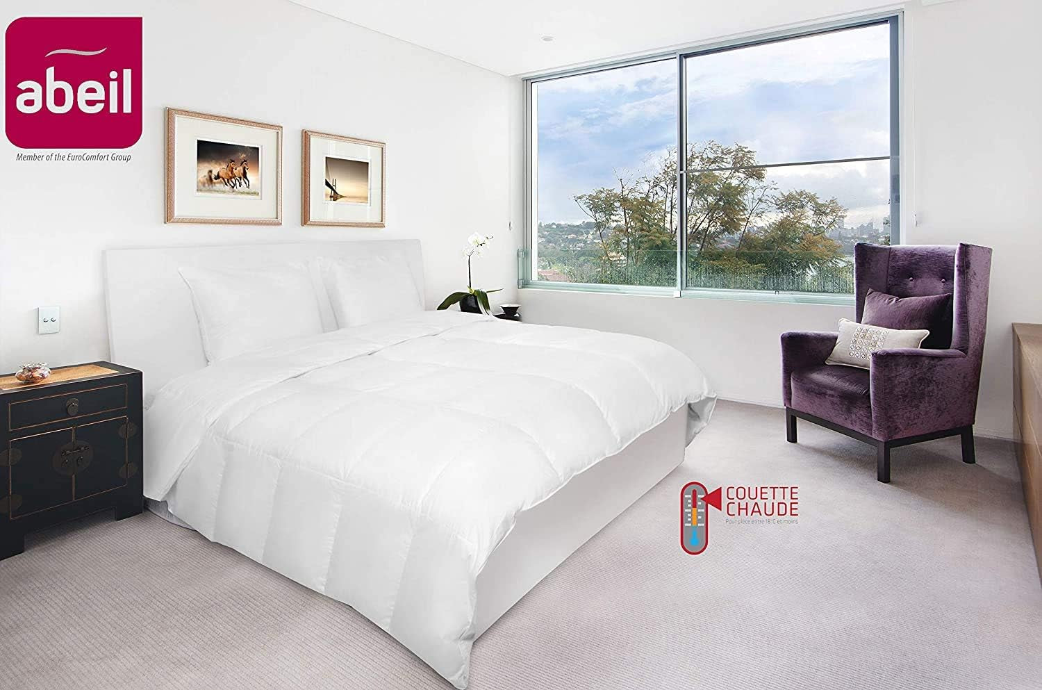 Couette en coton percale Abeil Premium Ultima Confort, 200 X 200 Cm Couettes et couettes Naty Shop