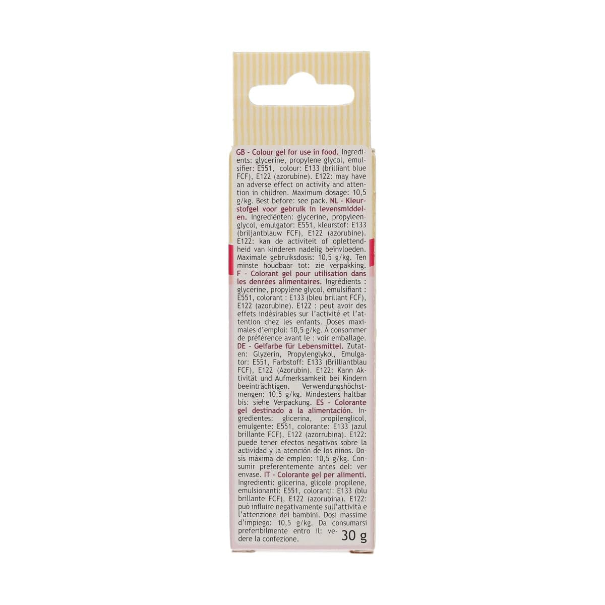 Colorant alimentaire Funcakes, gel bleu royal : Colorant alimentaire très concentré pour pâte, crème, fondant et pâte d'amande. Dosage facile. Une seule goutte pour créer des couleurs vibrantes. Halal. 30g.