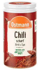 Ostmann Gewürze - Chili scharf Bird's Eye | Féurige Scharfe für Fleischgerichte und Eintöpfe | 35 g dans Der Streudose