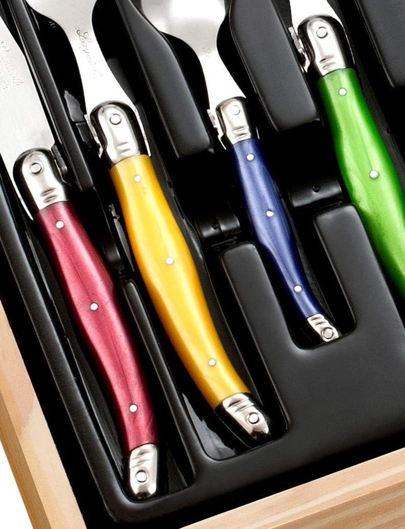 Pradel Excellence I7214P Besteckgarnitur Laguiole, couleurs pastel, 24 pièces Kitchen Naty Shop