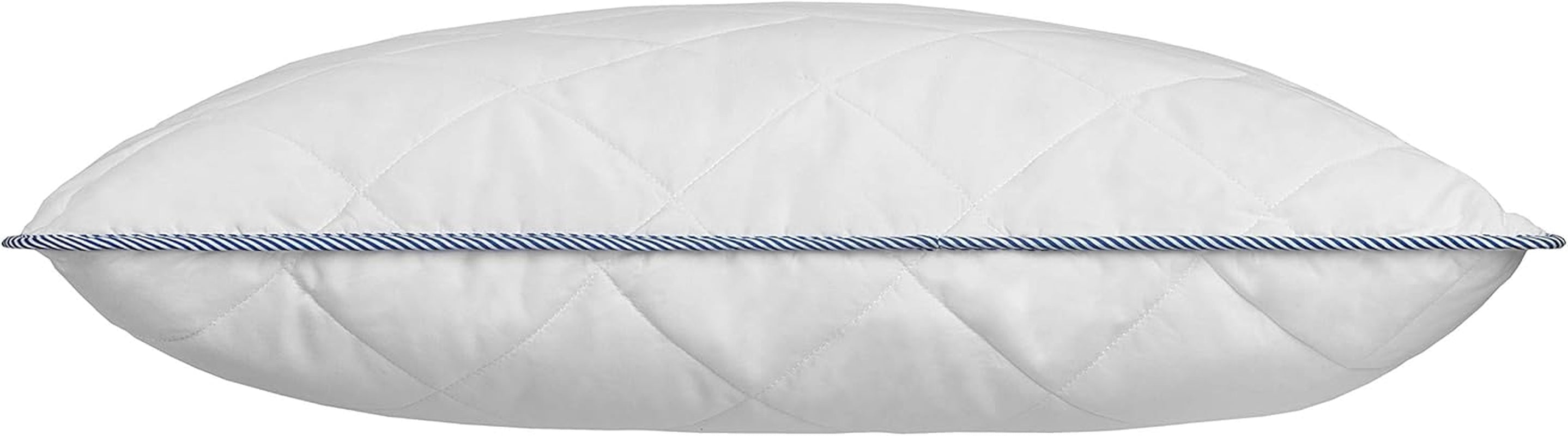 Oreiller contour du corps Irisette 80X80 Cm avec housse amovible en microfibre douce, lavable jusqu'à 60°C, blanc/bleu, certifié Oeko-Tex, produit selon la norme de qualité allemande Oreillers standard Naty Shop