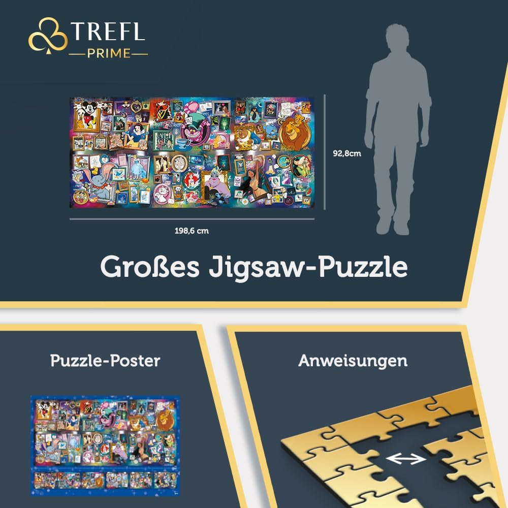 Trefl 81020 9000 pièces, grand puzzle, carton le plus épais, bio, EKO, collage de personnages de conte de fées, divertissement pour adultes et enfants à partir de 12 ans, Disney, la plus grande collection de puzzles de Disney Naty Shop