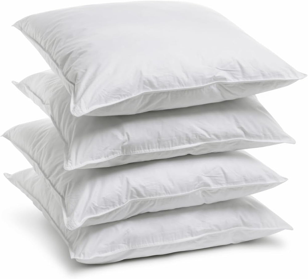 Bleu Câlin Home Collection Lot de 4 oreillers Cliniguard Anti-Acariens Blanc 60X60 Cm Oreillers standards Naty Shop Lot de 4 housses d'oreiller