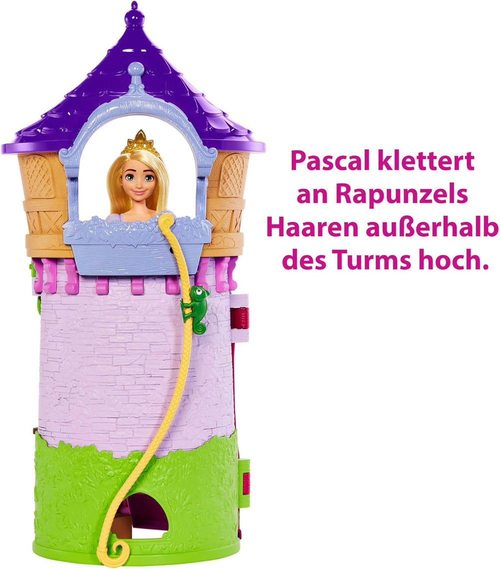 Disney Princess HMV99 - Poupée mobile Raiponce et tour de jeu amusante tout autour, 6 aires de jeux et 15 accessoires, inspirée du film Disney, jouets pour poupées de 3 ans Naty Shop Dolls