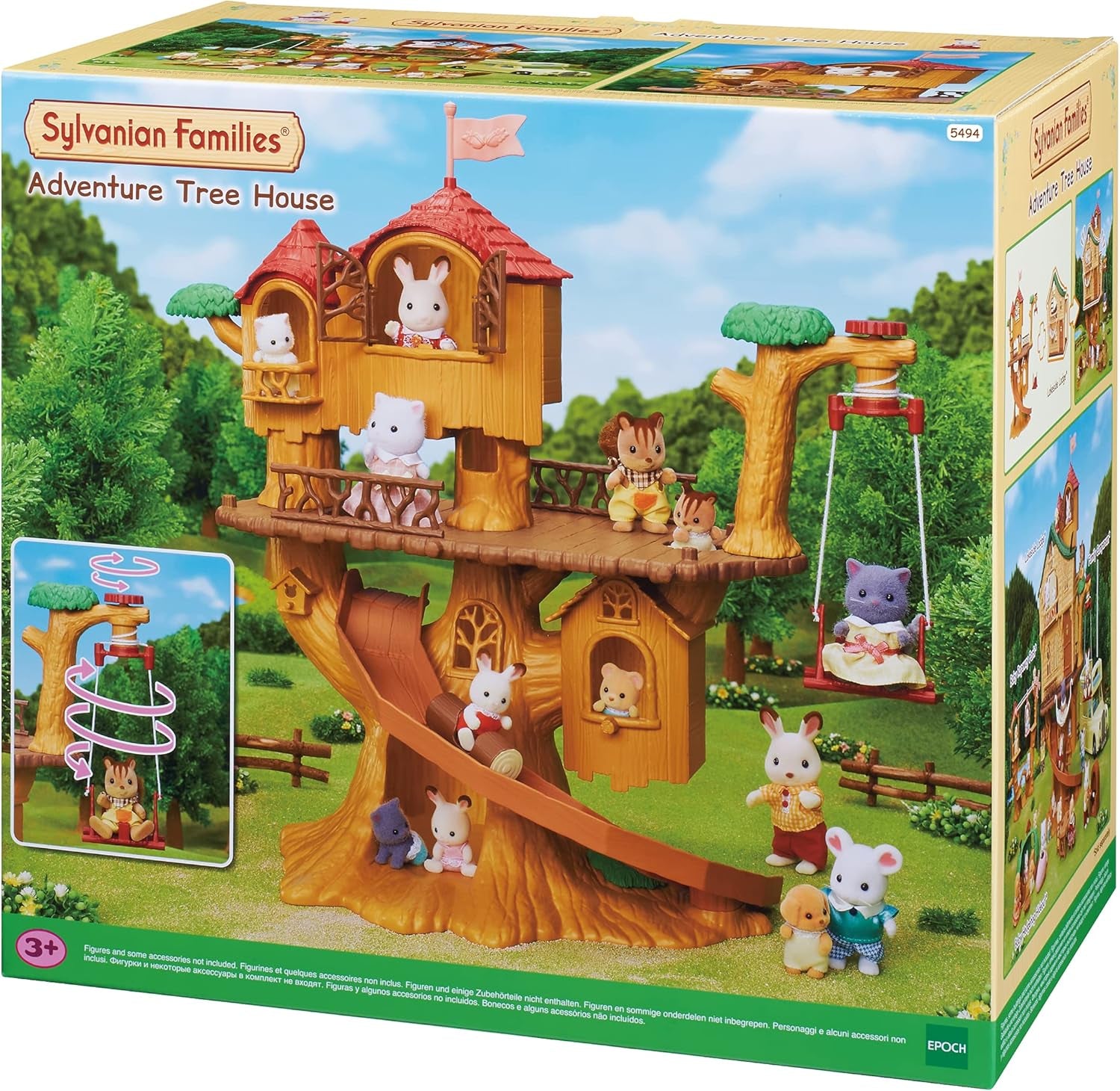 Sylvanian Families 5494 Adventure Tree House - Ensemble de jeu pour maison de poupée Dollhouses Naty Shop
