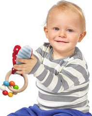 Eichhorn 100017045 - Coffret cadeau / entrée bébé avec maraca, jouet sonore et jouet à motif lapin, 3 pièces, à partir de 3 mois Jouets Bebe Naty Shop