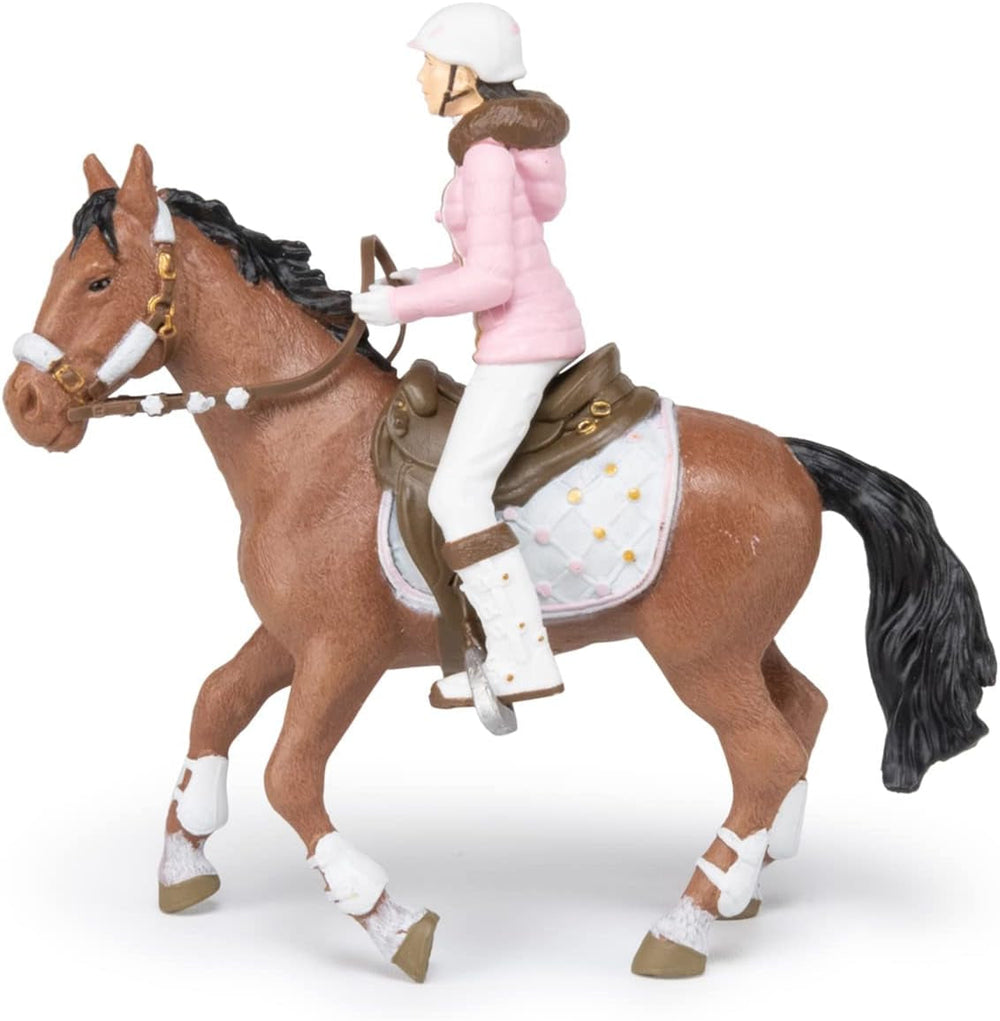 PAPO - Figurine Cheval - Rider Fashion Winter, passion de l'équitation, jouet pour enfants à partir de 3 ans. Figurines Naty Shop