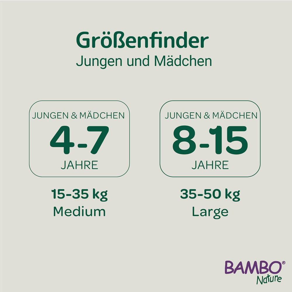 Couches rétractables Bambo Dreamy Nighttime, grandes (35-50 kg/77-110 lb), paquet de 10 | Couches pull-up pour enfants | Vêtements de nuit ultra absorbants pour l'énurésie nocturne