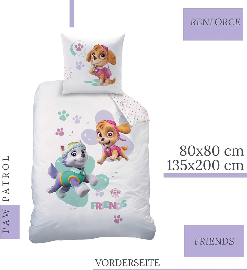 Literie Paw Patrol, 2 pièces, pour fille Literie - enfant Naty Shop