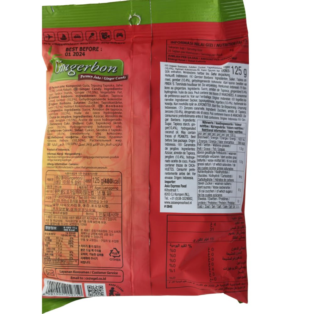 Bonbons au gingembre - (1 x 125g) (Pack de 3)