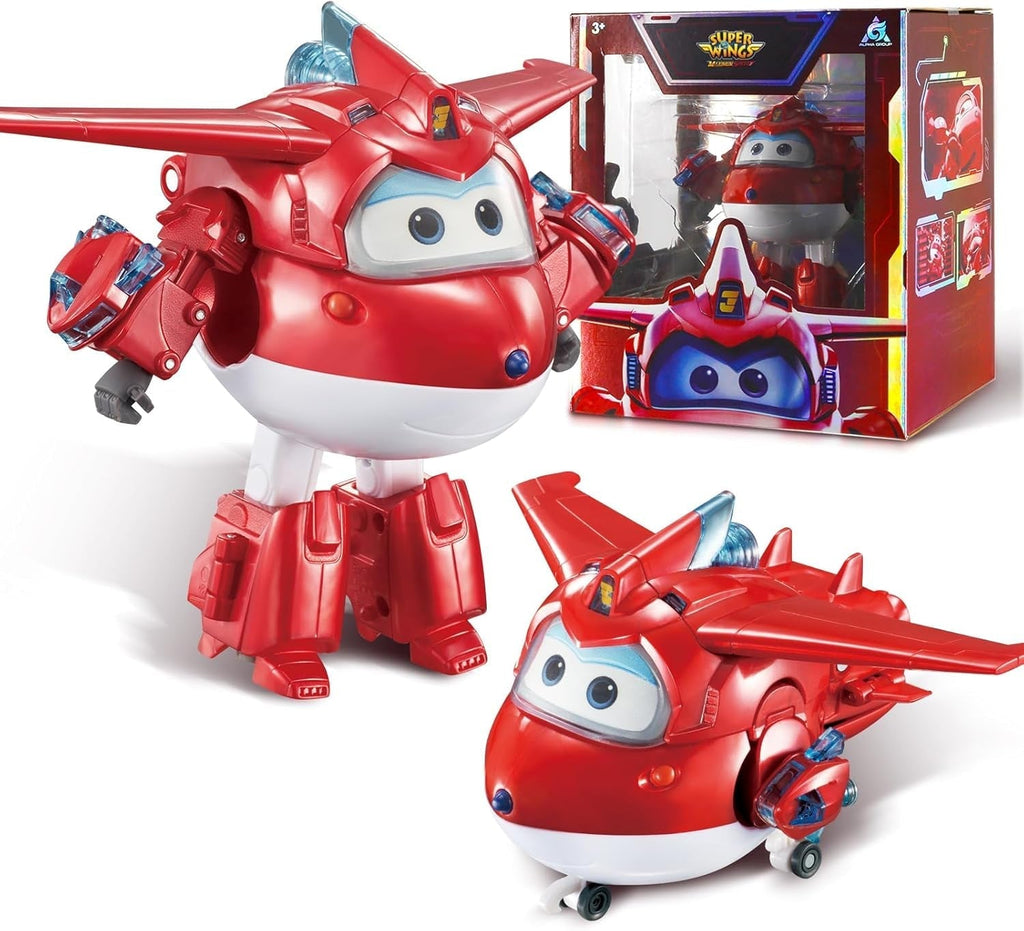 Auldey EU740283 Super Wings Transformer Figura JETT Supercharge 12 Cm, Colorat Action figures Naty Shop Jett S6