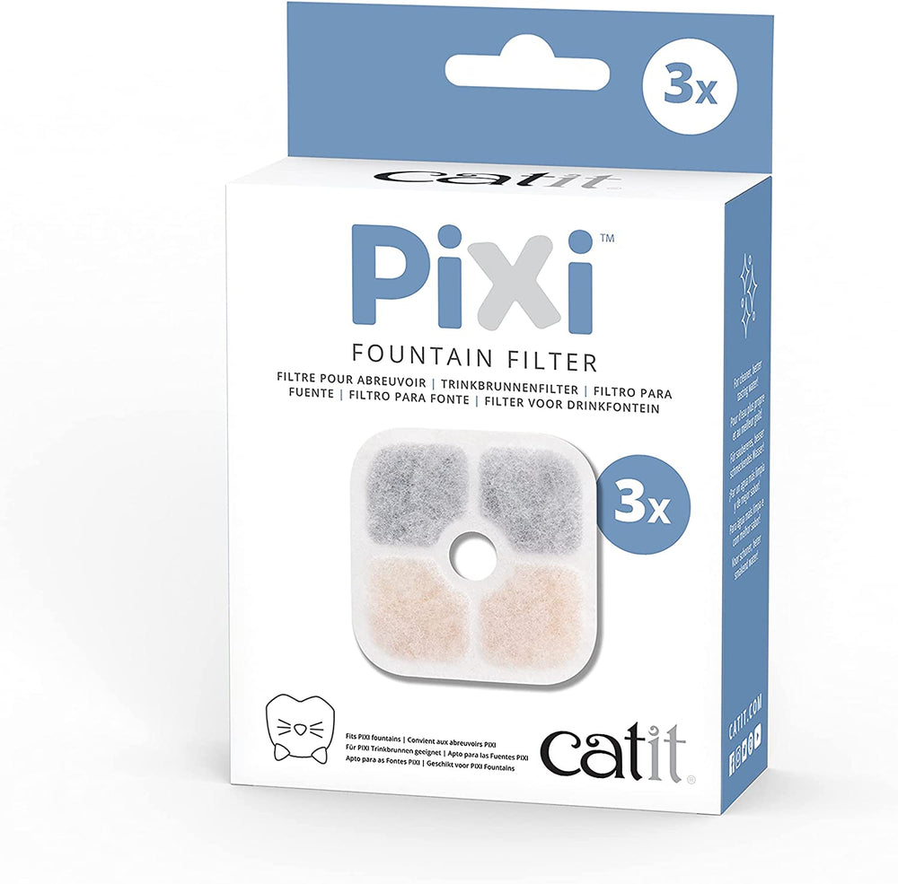 Catit 43722 Pixi Ersatzfilter, filtre à eau pour les filtres à eau Catit Pixi, paquet de 6, blanc