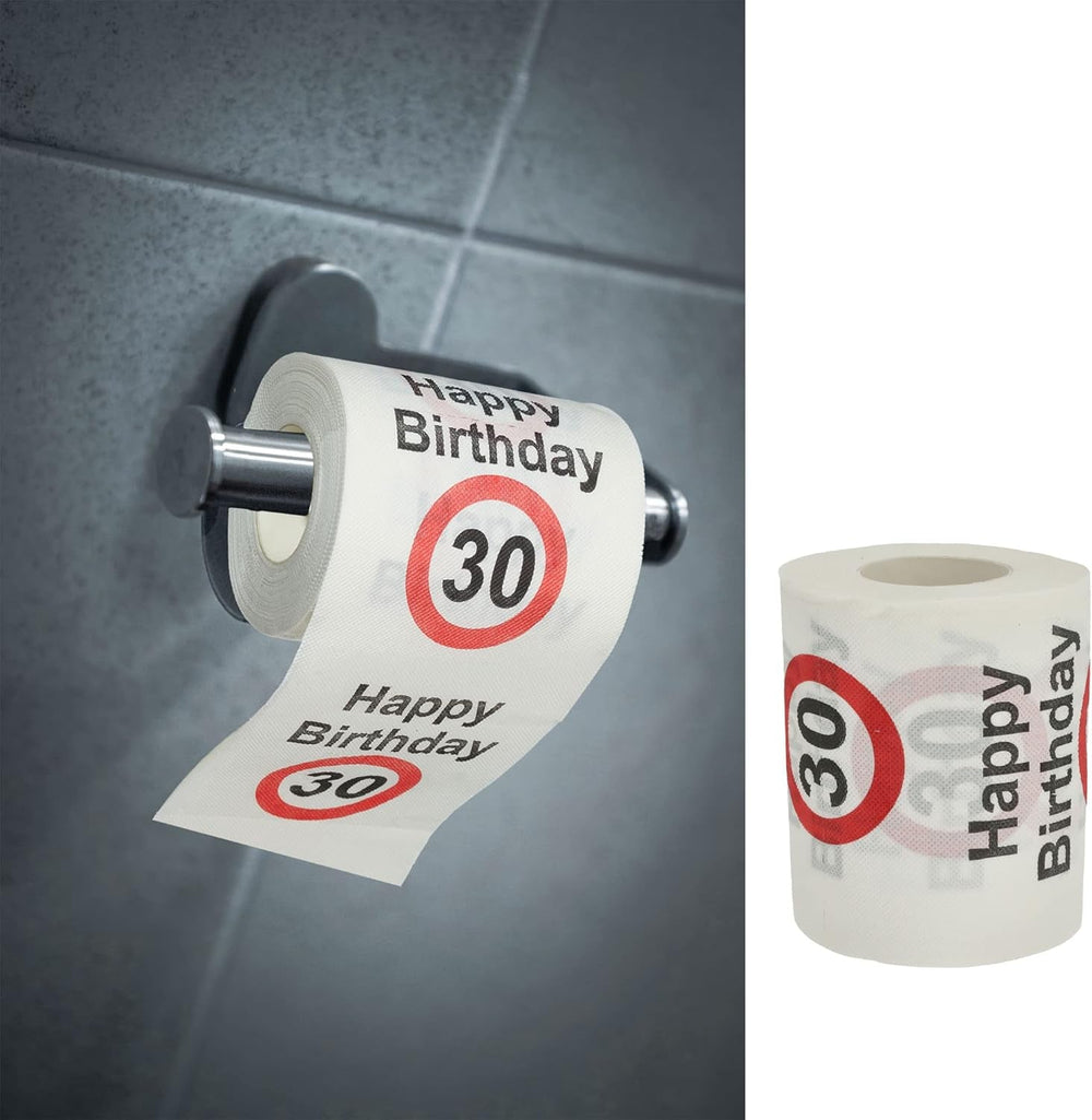 Lot de 4 papiers toilette "Joyeux 40ème anniversaire" │40ème anniversaire 24 mètres 2 tissus 180Gr/Qm │ Papier toilette papier toilette motif (4 X papier toilette 40)