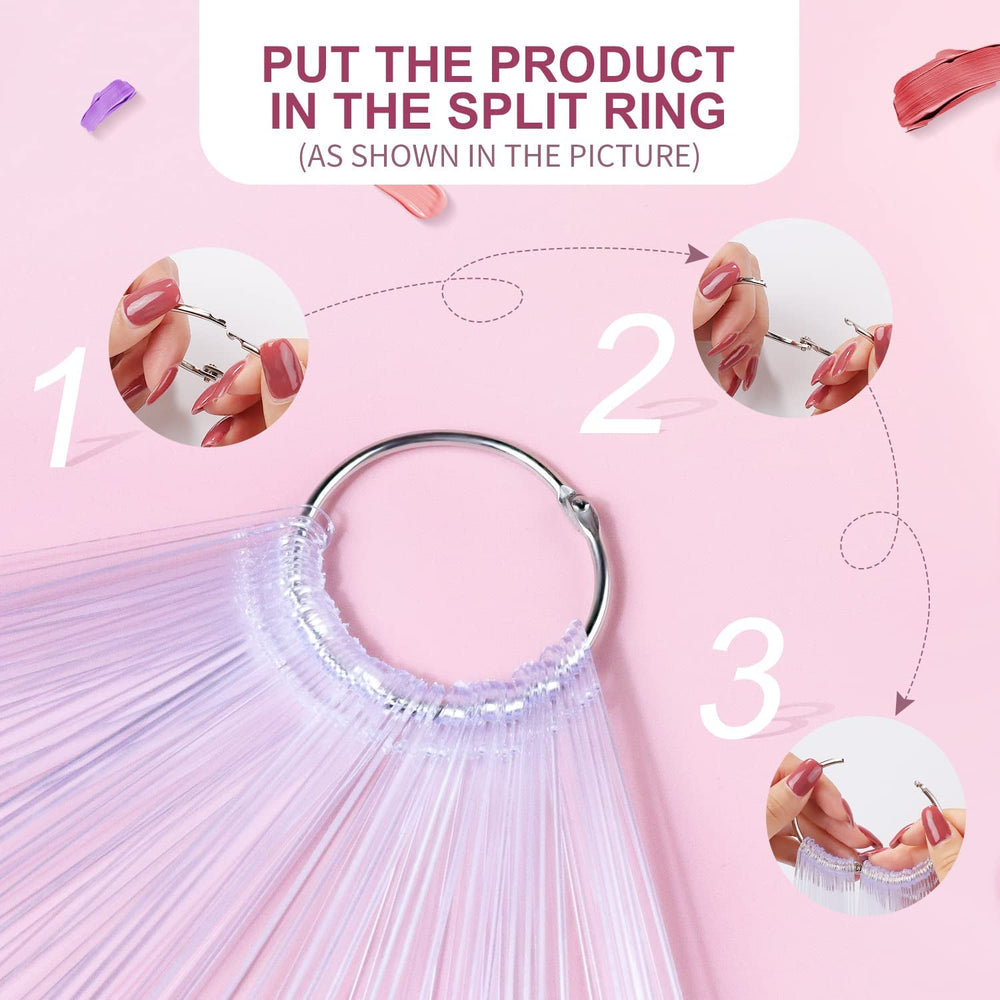 100 pièces Nail Art Tips Ring Stick,Nagelspitzen Nagel Display Transparente Nägel Kunstspitzen Sticks,Nagelkunst Praxis for Nagelstudio et Anfänger Display DIY Nail Art Tips