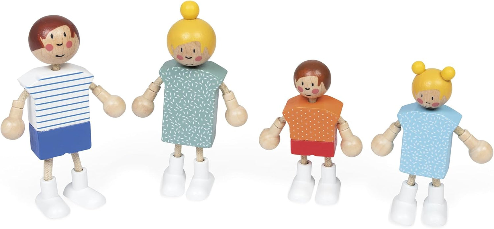 Janod - Ma première maison de poupée en bois - 10 accessoires - Meubles de poupée - Portes magnétiques et toit amovible - Jouet en bois certifié FSC - 3 ans et plus