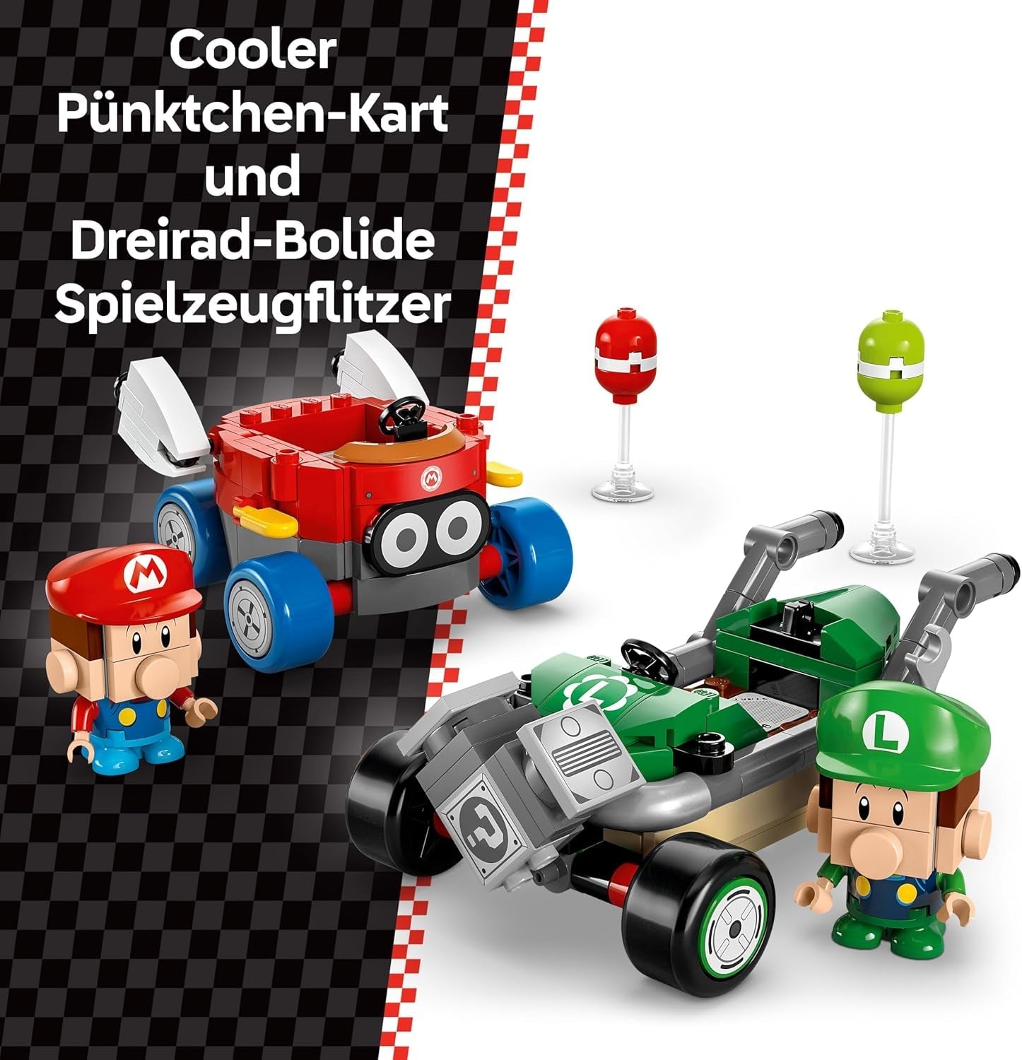 LEGO Mario Kart - Bébé Mario contre. Baby Luigi Nintendo Collectible Figures 2 Speedmen à construire Jouet Cadeau pour garçons, filles et joueurs à partir de 8 ans Adventure Toy 72034 Jeux de construction Besuche den LEGO-Store