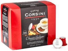 Caffè Corsini - Classico Italiano, Miscela Di Caffè En Capsules Compatibles Nespresso, Gusto Forte E Deciso - Confezione Da 100 Capsules