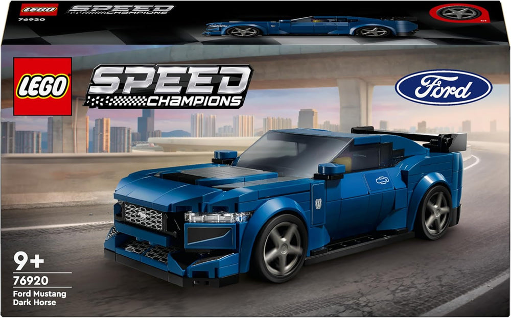 LEGO Speed Champions Ford Mustang Dark Horse Figurines de voiture de sport Jouet de voiture pour enfants à construire, jouer et exposer, cadeau pour garçons, filles et fans de voitures à partir de 9 ans 76920 Ensembles de construction Besuche den LEGO-Store
