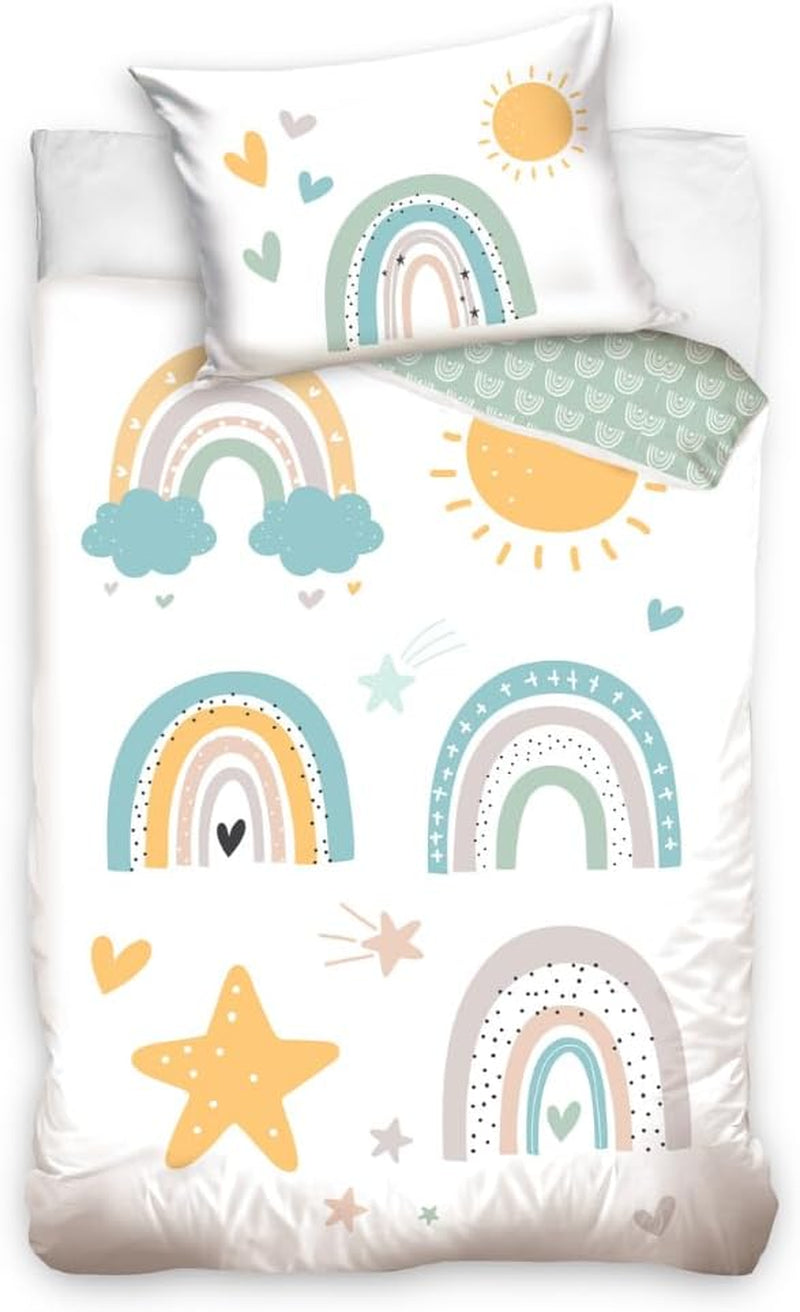 Linge de lit garçon, motifs variés, 100% coton Linge de lit - enfant Naty Shop Curcubeu
