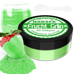 Essbarer Glitzer Für Getränke - Lebensmittelfarbe Pulver, Schimmerndes Glitzerpulver, Lebensmittel Glitzerpuder Für Schokolade, Kuchen, Fondant, Drinks - 8G (Frucht Grün) Naty Shop Frucht Grün