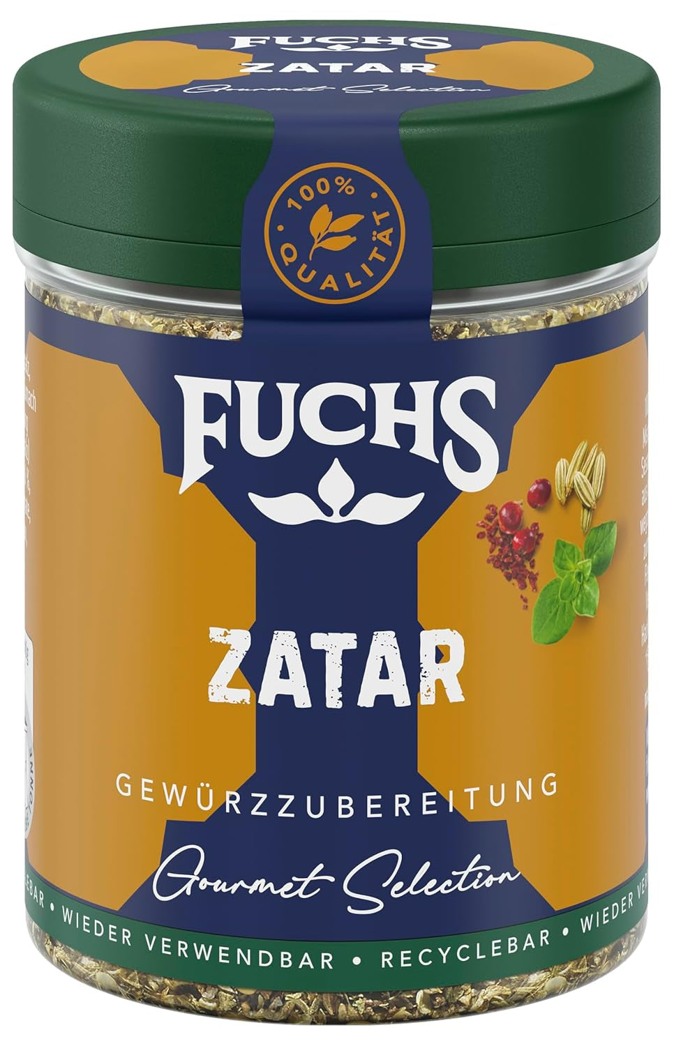 Fuchs Gewürze Gourmet Selection Naher Osten-Afrika – Dukkah Gewürzmischung, nachfüllbarer Gewürz Mix, zum Verfeinern von Fisch und Lamm, végétalien, 50 g