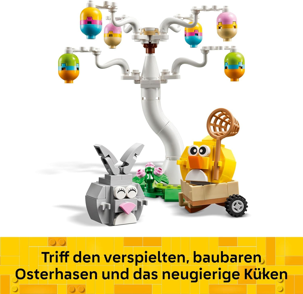 LEGO Osterhase und Ostereiersuche - Kinderspielzeug mit Hasen & Vogel Tierfiguren - Mit Baum & Wagen - Kreatives Konstruktionsspielzeug - Geschenk für Mädchen & Jungen ab 8 Jahren - 40808