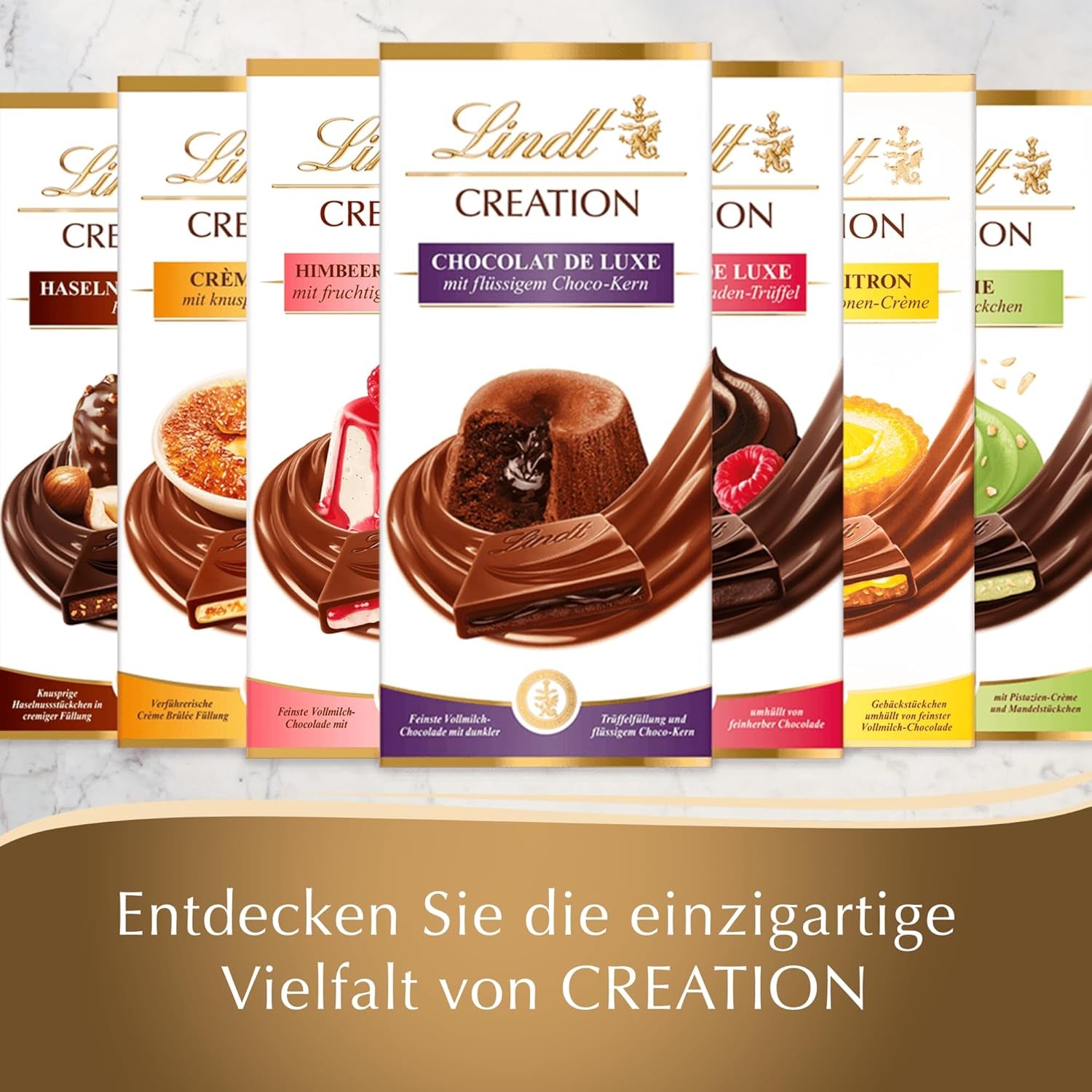 Lindt Chocolate Creation Noisette De Luxe Fine Dark, 150 grammes Bonbons au chocolat Naty Shop