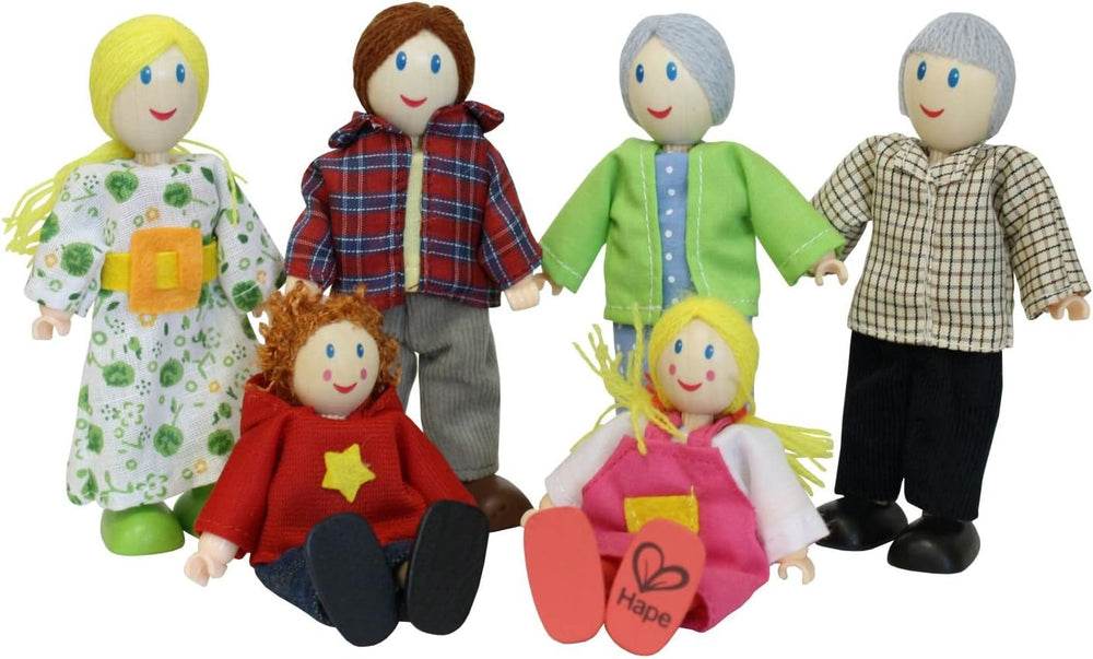 Hape E3401 Four Seasons House, Meublé et E3500 - Famille de poupées, peau claire