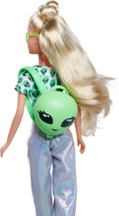 Simba Steffi Love Space Fashion – Modepuppe mit futuristischem Outfit & Rucksack zum Öffnen, 29 cm, modisches Rollenspiel für Kinder ab 3 Jahren