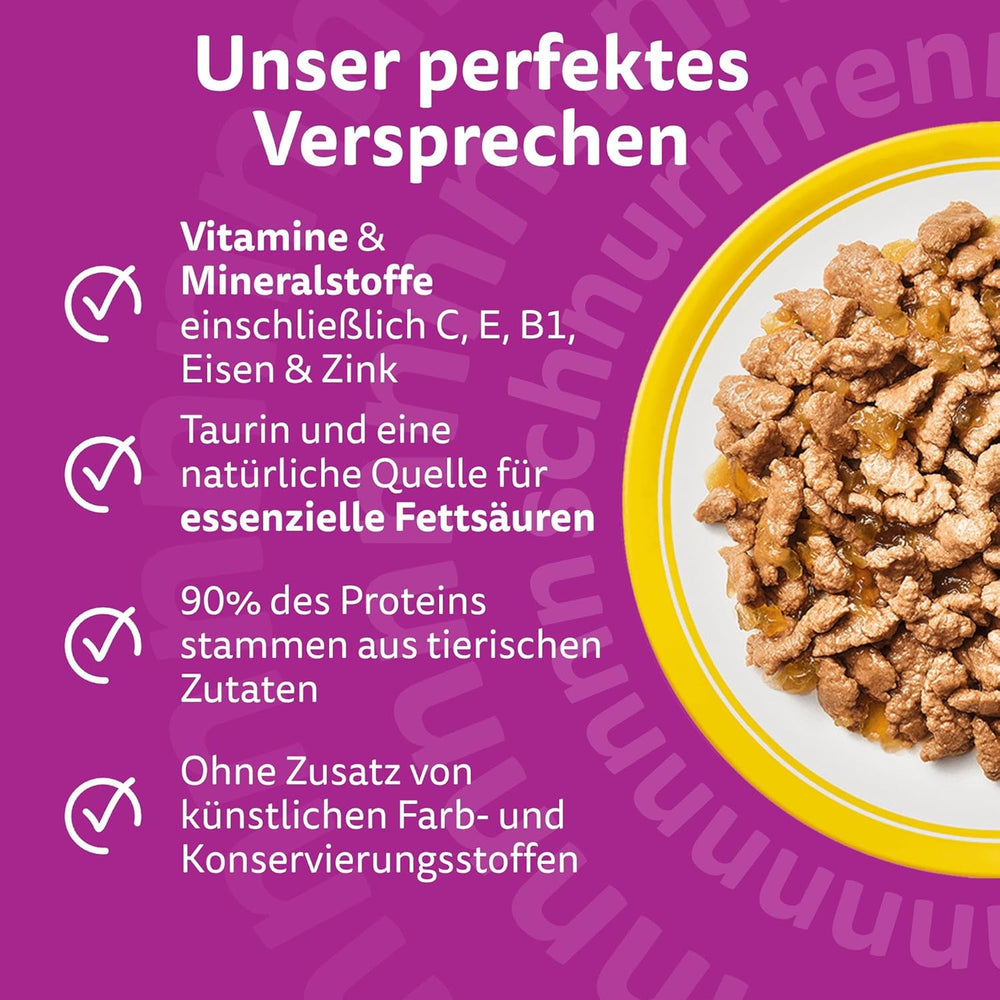 WHISKAS Nourriture humide pour chat en gelée 120 x 85g Sélection de volailles