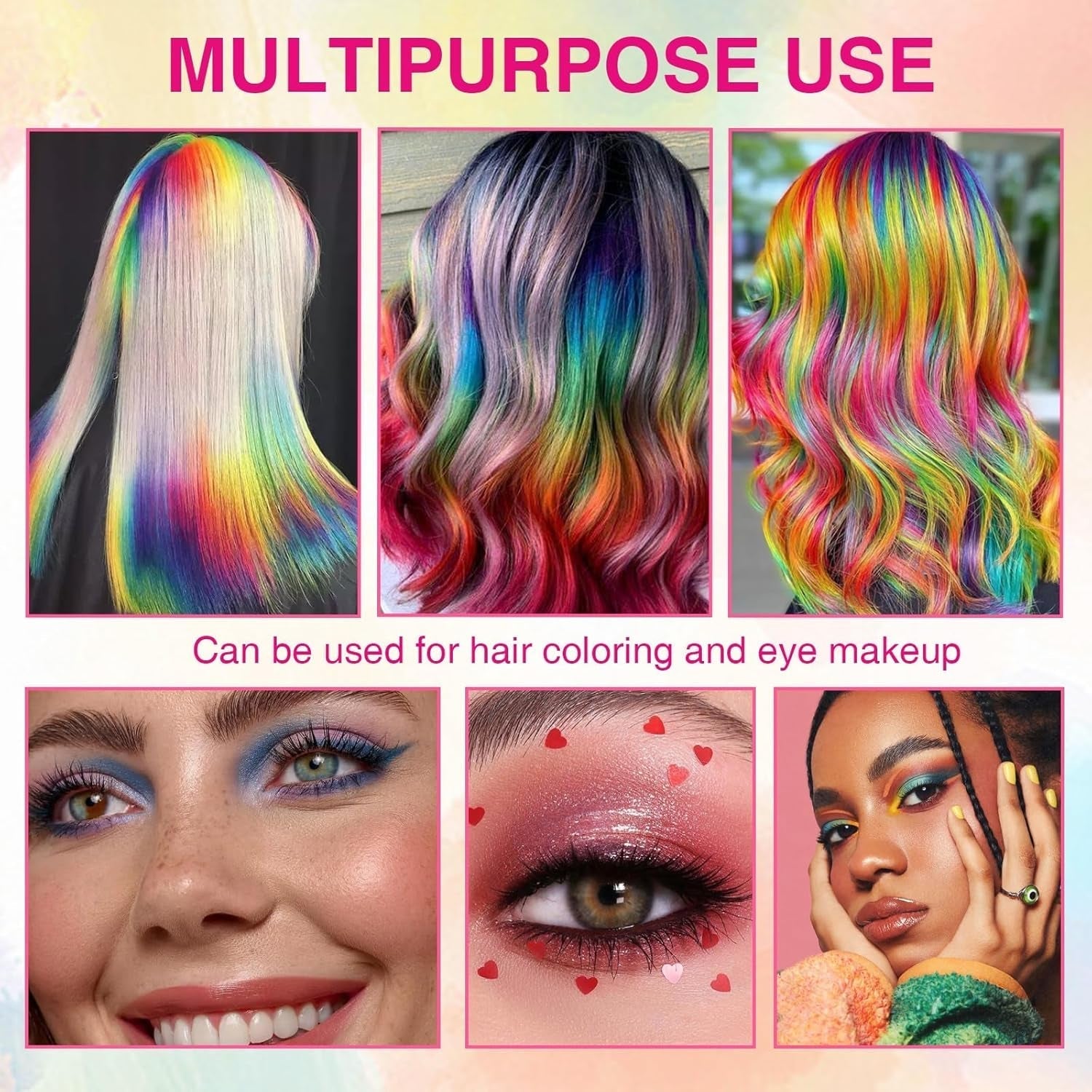 Teinture capillaire temporaire pour enfants, 5 couleurs, Mascara lavable, craie pour Salon de coiffure, boutique Naty