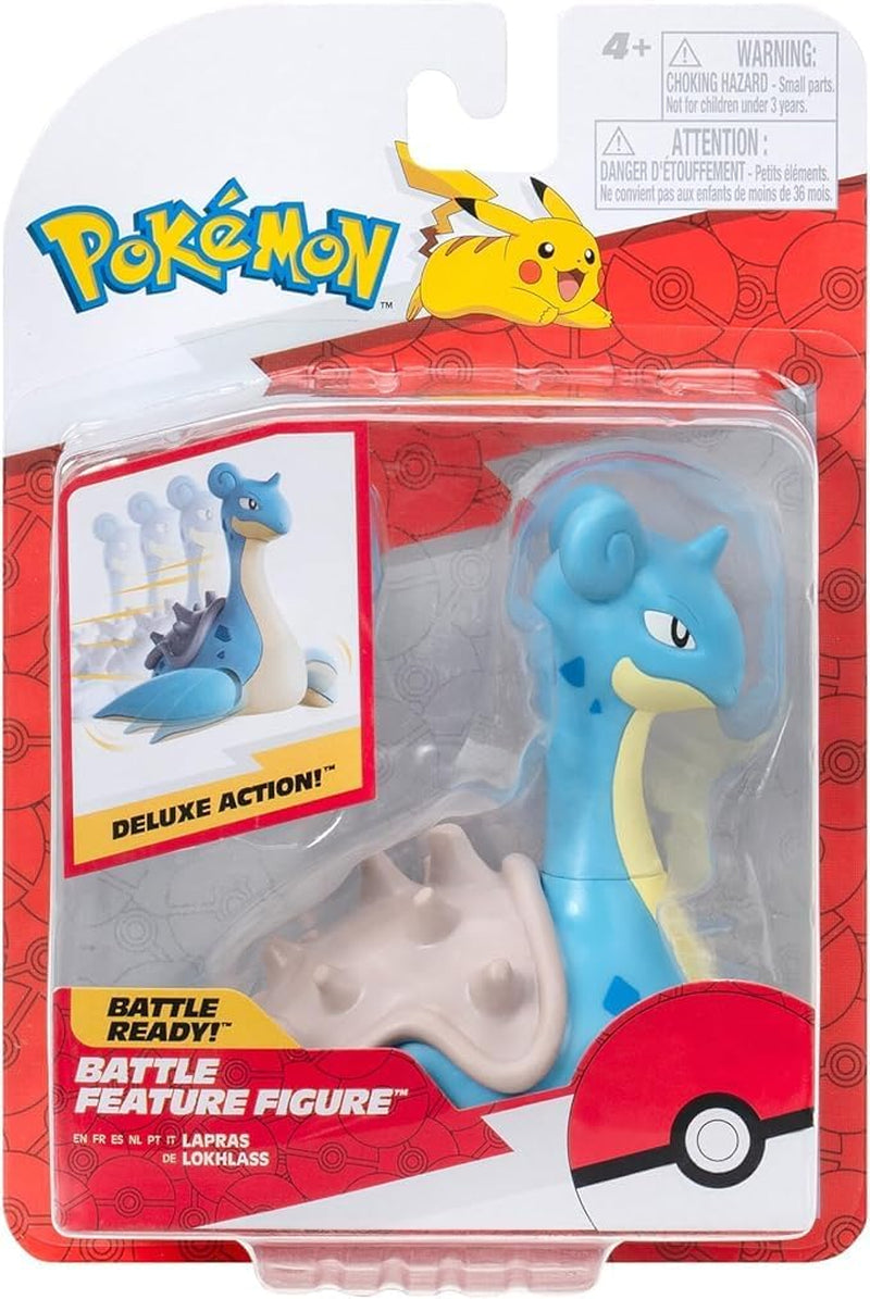Pokémon PKW3416 - Battle Feature Figure - Lapras, Figurine mobile officielle, 11,5 cm Figurines Naty Shop