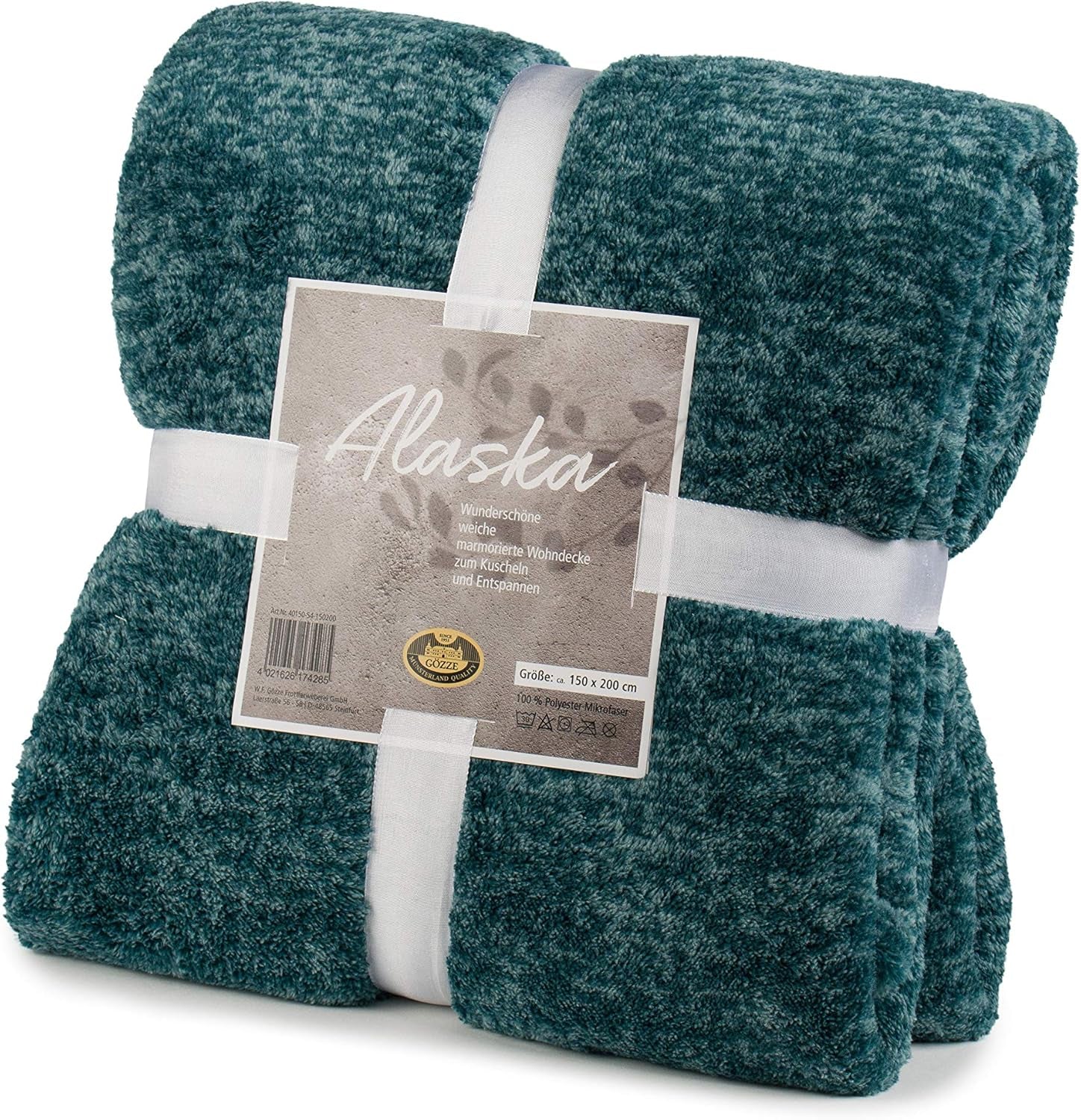 Gözze - Couverture marbrée vivante et confortable, 150 X 200 Cm - Lits et couvertures essence Besuche den Gözze-Store