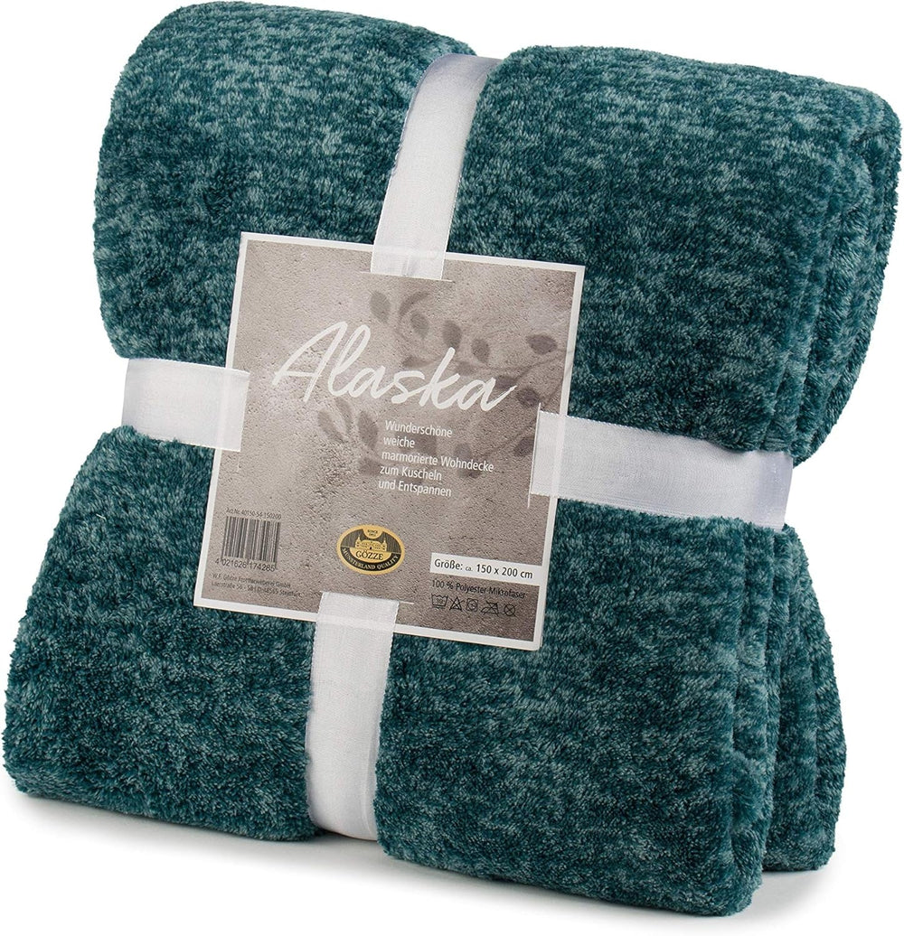 Gözze - Couverture marbrée vivante et confortable, 150 X 200 Cm - Lits et couvertures essence Besuche den Gözze-Store