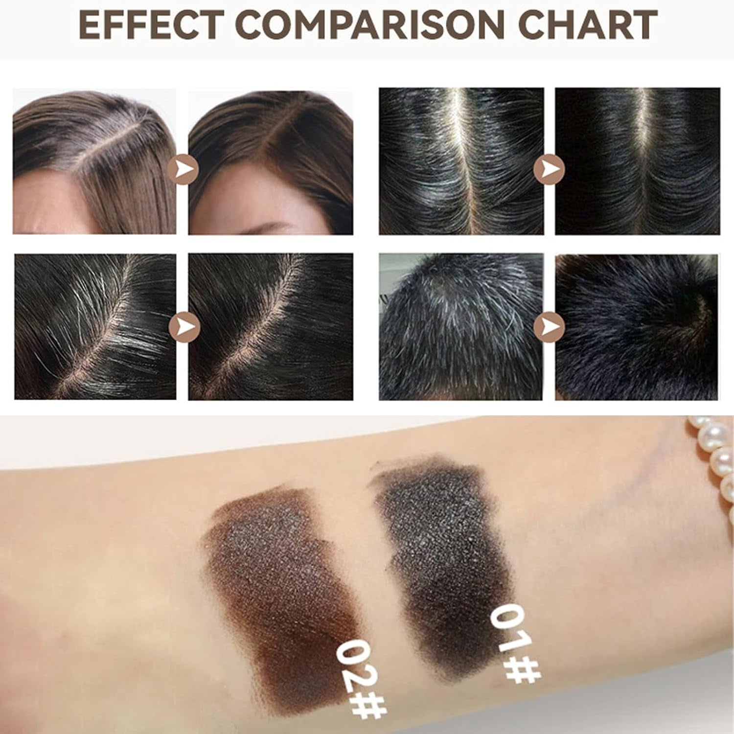 Bâton de Couleur de Cheveux Coloration de Cheveux Temporaire Rouge à Lèvres Teinture pour Cheveux, Rouge à Lèvres Temporaire Teinture pour Cheveux Couleur Blanche Couverture de Cheveux Bâton de Maquillage DIY Teinture pour Cheveux Noir Brun Coloration pour Cheveux Naty Shop