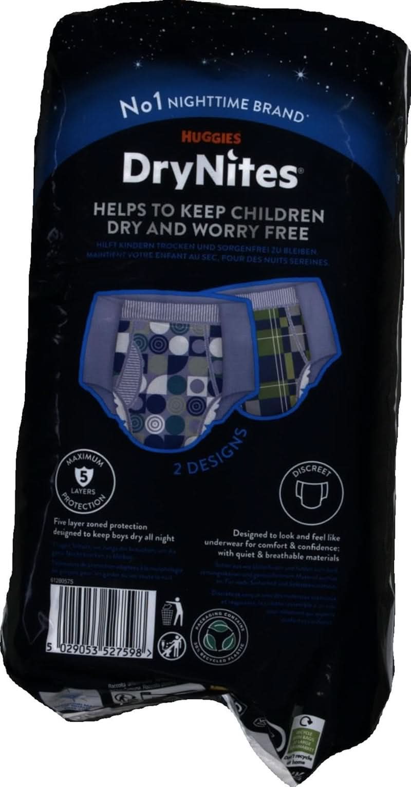Couches de nuit super absorbantes Huggies Drynites, pour garçons 8-13 ans (30-48 kg), 9 pcs Mère et Enfant Naty Shop
