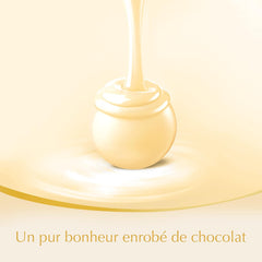 Boules de chocolat blanc LINDOR, 1 kg et LINDOR | Sac refermable de 1 kg | env. 80 boules de chocolat au lait fourrées à la menthe | Colis vrac, cadeau praliné, cadeau chocolat
