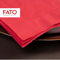 - Serviettes en papier jetables, idéales pour l'apéritif et les cocktails, paquet de 100 serviettes, format 24X24, 4 plis, 2 couches, couleur rouge, papier 100% pure cellulose, certifié Fsc